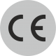 CE-Zeichen rund grau
