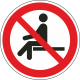 Aufkleber "Sitzen verboten"