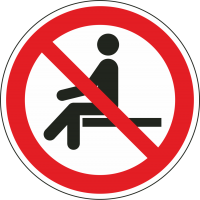 Aufkleber "Sitzen verboten"