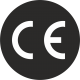 CE-Zeichen rund schwarz