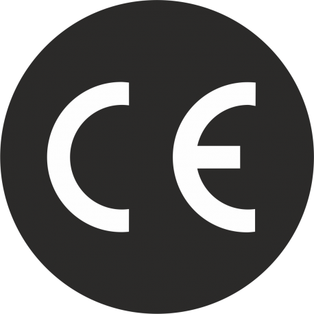CE-Zeichen rund schwarz