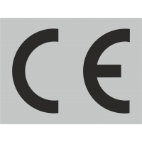 CE-Zeichen rechteckig grau