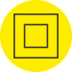 Markierungsaufkleber "Schutzisolierung Geräte der Schutzklasse 2" (gelb)
