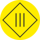 Markierungsaufkleber "Schutzisolierung Geräte der Schutzklasse 3" (gelb)