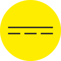 Markierungsaufkleber "Gleichstrom" (gelb)