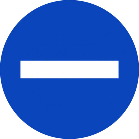 Markierungsaufkleber "Negativ" (blau)