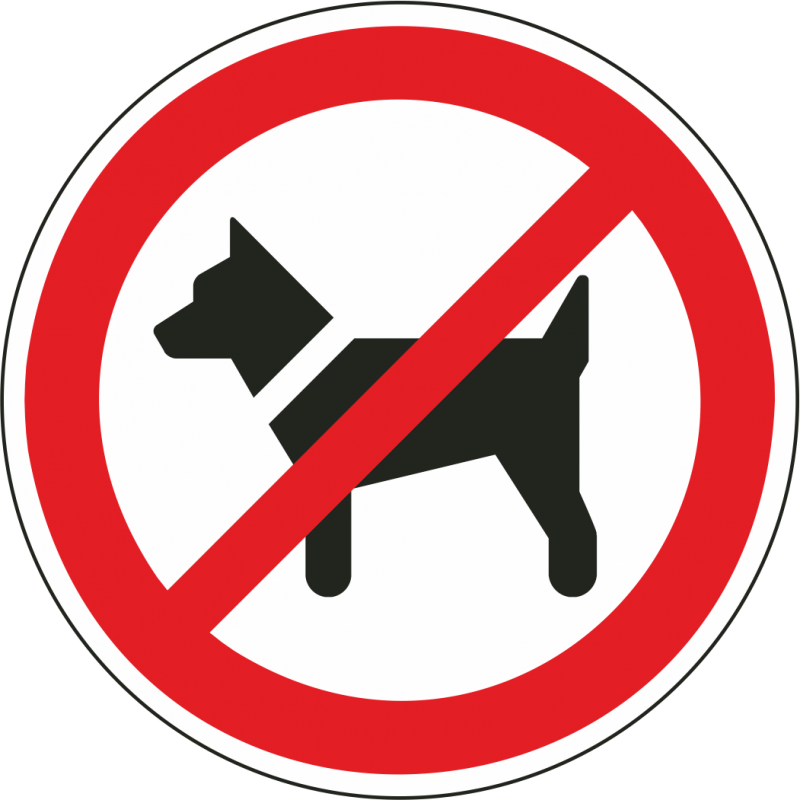 Schild Alu Mitführen von Hunden verboten P021 200mm 