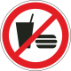 Aufkleber "Essen und Trinken verboten"