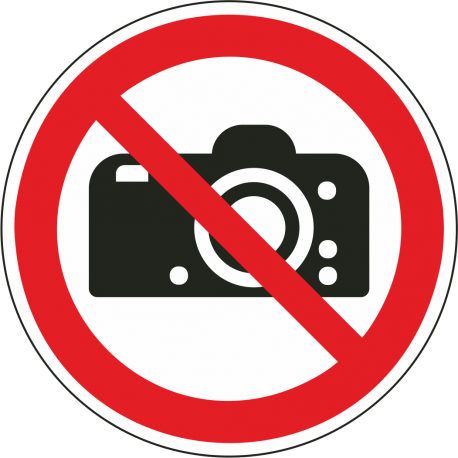 Aufkleber "Fotografieren verboten"