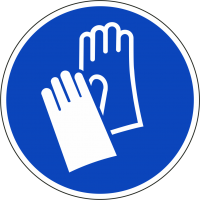 Schilder "Handschutz benutzen"