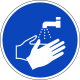Schilder "Hände waschen"
