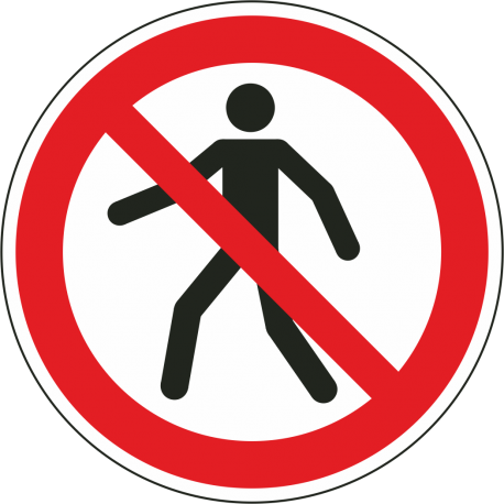 Schilder "Für Fußgänger verboten"