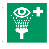 Schilder "Augenspüleinrichtung" (rechtwinkliges Modell)