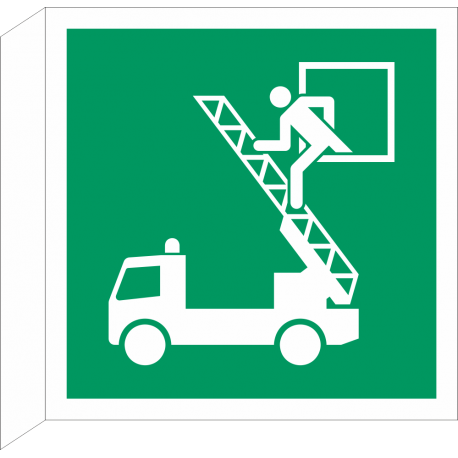 Schilder "Rettungsausstieg" (rechtwinkliges Modell)