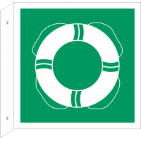 Schilder 'Öffentliche Rettungsausrüstung' (rechtwinkliges Modell)