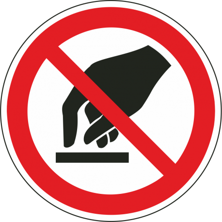 Schilder "Berühren verboten"