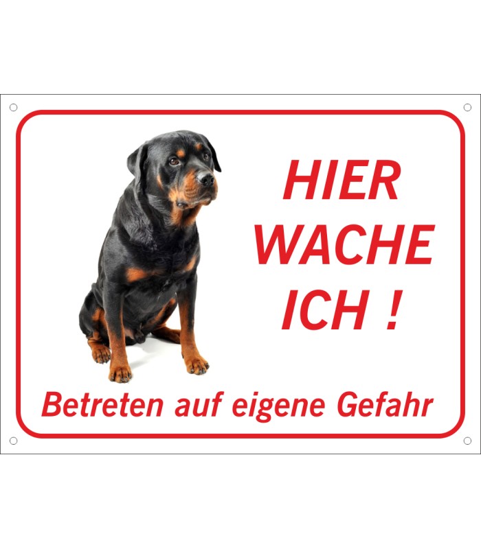 Rottweiler "Hier wache ich"-Schilder für den Innen- wie ...