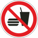 Schilder "Essen und Trinken verboten"