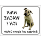 Anatolischer Hirtenhund "Hier wache ich"-Aufkleber (schwarz)