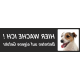Jack Russell Terrier "Hier wache ich"-Aufkleber (schwarz, niedriges Modell)