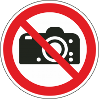 Schilder 'Fotografieren verboten'