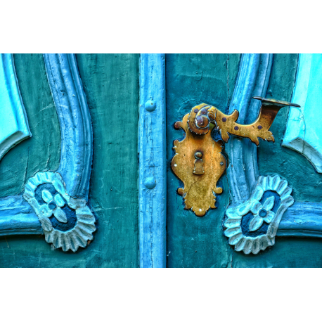Foto auf Plexiglas - Schloss Tür