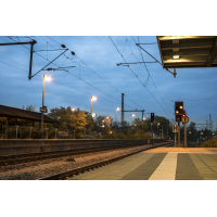 Foto auf Plexiglas - Bahnhof Moosburg