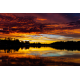 Foto auf Plexiglas - Sonnenuntergang am See