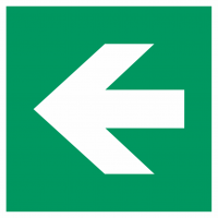 Schilder 'Richtungsangabe links'