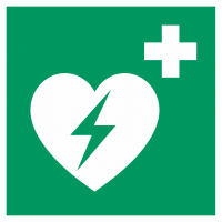 Aufkleber 'AED (Automatisierter Externer Defibrillator)'