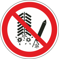 Aufkleber "Feuerwerk verboten"