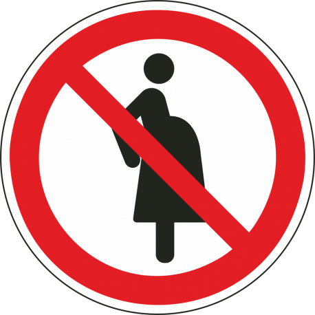 Aufkleber "Nicht für Schwangere"
