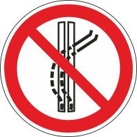 Schilder "Schleppspur verlassen verboten"