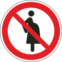 Schilder "Nicht für Schwangere"