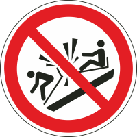 Schilder "Rodelschlitten nicht rammen"