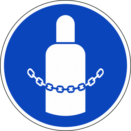Schilder "Gaszylinder sichern"