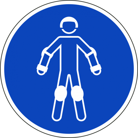 Schilder "Rollsport-Schutzausrüstung tragen"