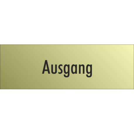 Schilder "Ausgang" (gold look)