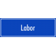 Schilder "Labor" (blau)