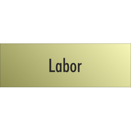 Schilder "Labor" (gold look)