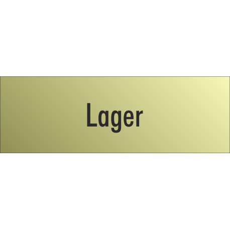 Schilder "Lager" (gold look)
