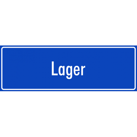 Schilder "Lager" (blau)