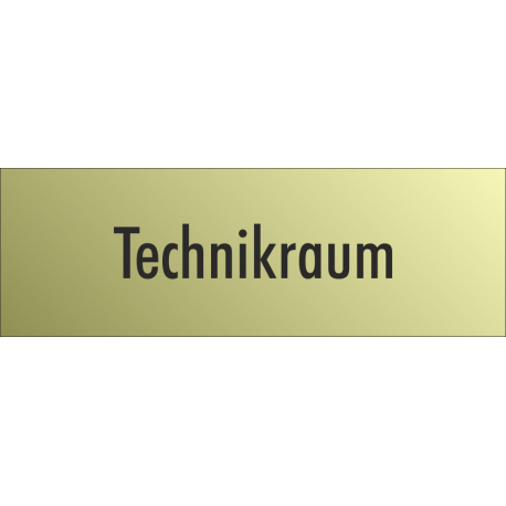 Schilder "Technikraum" (gold look)