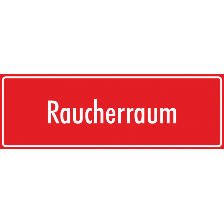 Aufkleber "Raucherraum" (rot)
