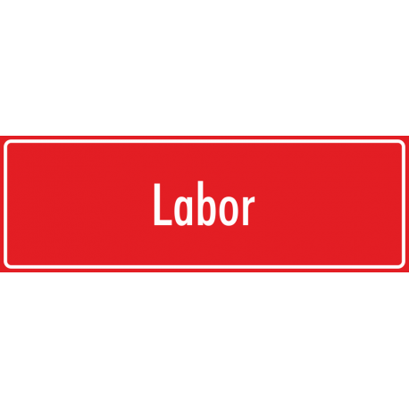 Aufkleber "Labor" (rot)