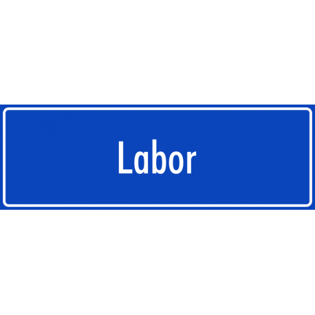 Aufkleber "Labor" (blau)