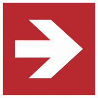 Schilder "Richtungsangabe rechts"