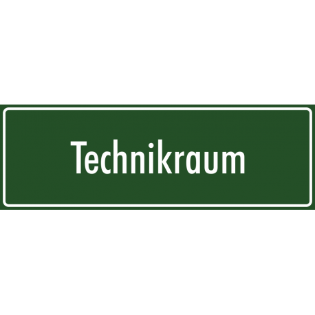 Aufkleber "Technikraum" (grün)
