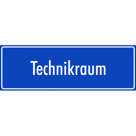 Aufkleber "Technikraum" (blau)