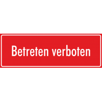 Aufkleber "Betreten verboten" (rot)